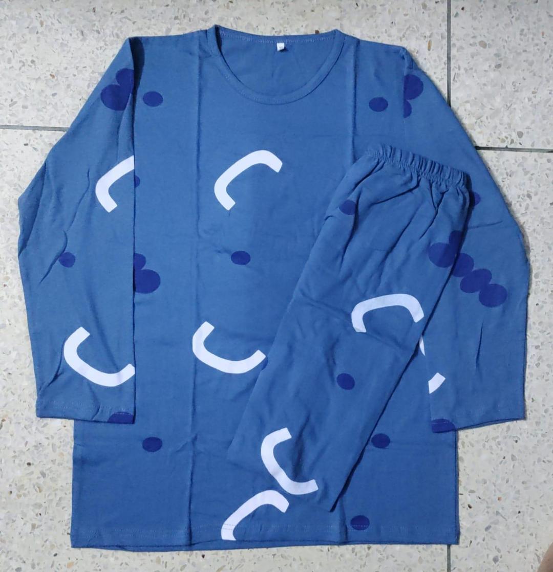 2 Pcs Women's Stitched Cotton Jersey Printed Night Suit